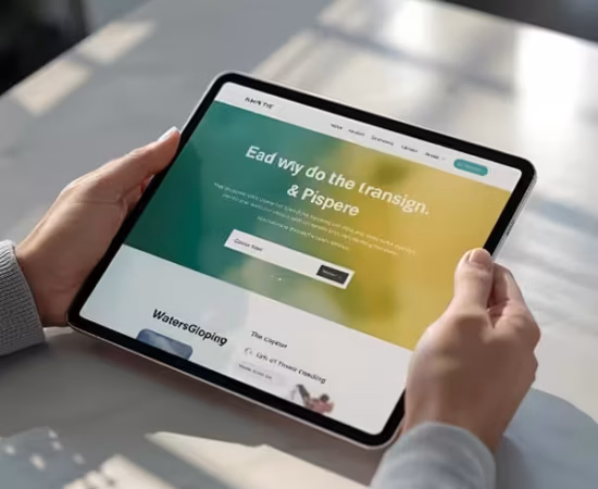 mockup tablett wasser